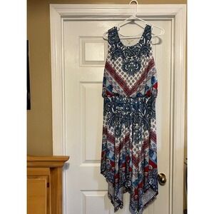 Women's XL Dress; Red, White and Blue ~ Bandana Dress ~ Size XL, Extra Large